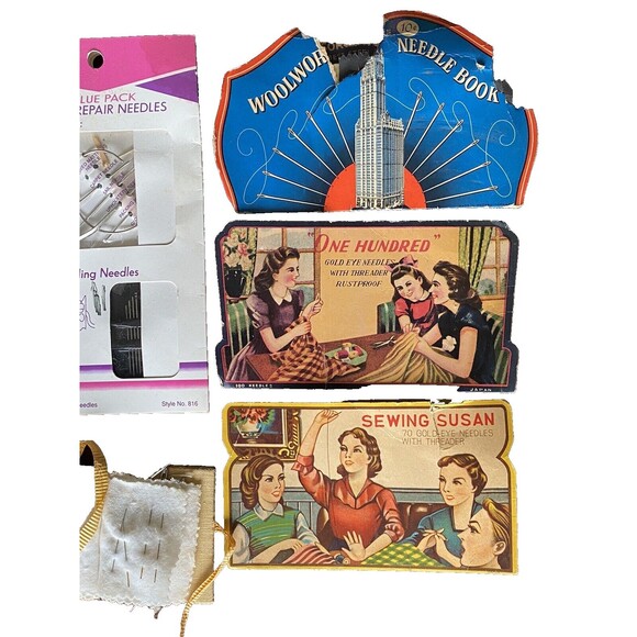 Hand Sewing Needles Quilting Tapestry Upholstery Large Golden Eye Vintage - Picture 3 of 8